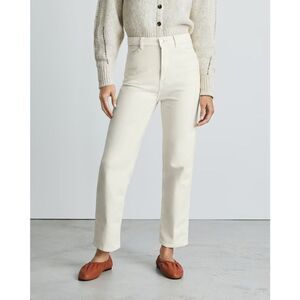 Everlane The Moleskin Way-High Pant in Canvas Beige Organic Cotton Size 16 NWT